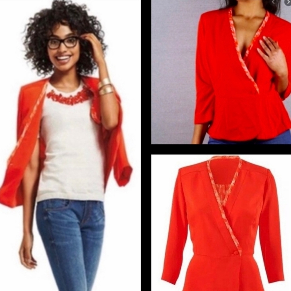 Cabi Jane Wrap Peplum Blazer Jacket